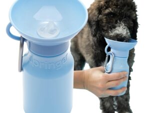 Springer Dog Water Bottle | Portable Travel Water Bottle Dispenser for Dogs | Dog Gift Seen on Oprah's Favorite Things, Shark Tank | Leak-Proof Bottles Fill Bowl with Water |...