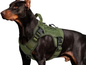 WINGOIN Tactical Dog Harness for Large Dogs, Heavy Duty No Pull Dog Harness with Handle, Adjustable Reflective Military K9 German Shepherd Big Size Dog Vest for Walking,...