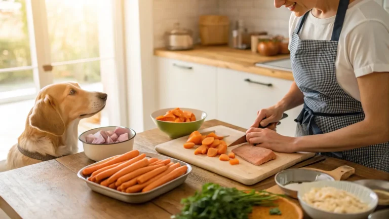 Making easy homemade dog recipes