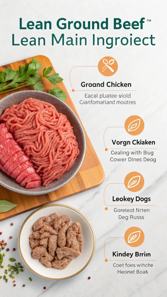 Homemade Dog Food with Ground Beef