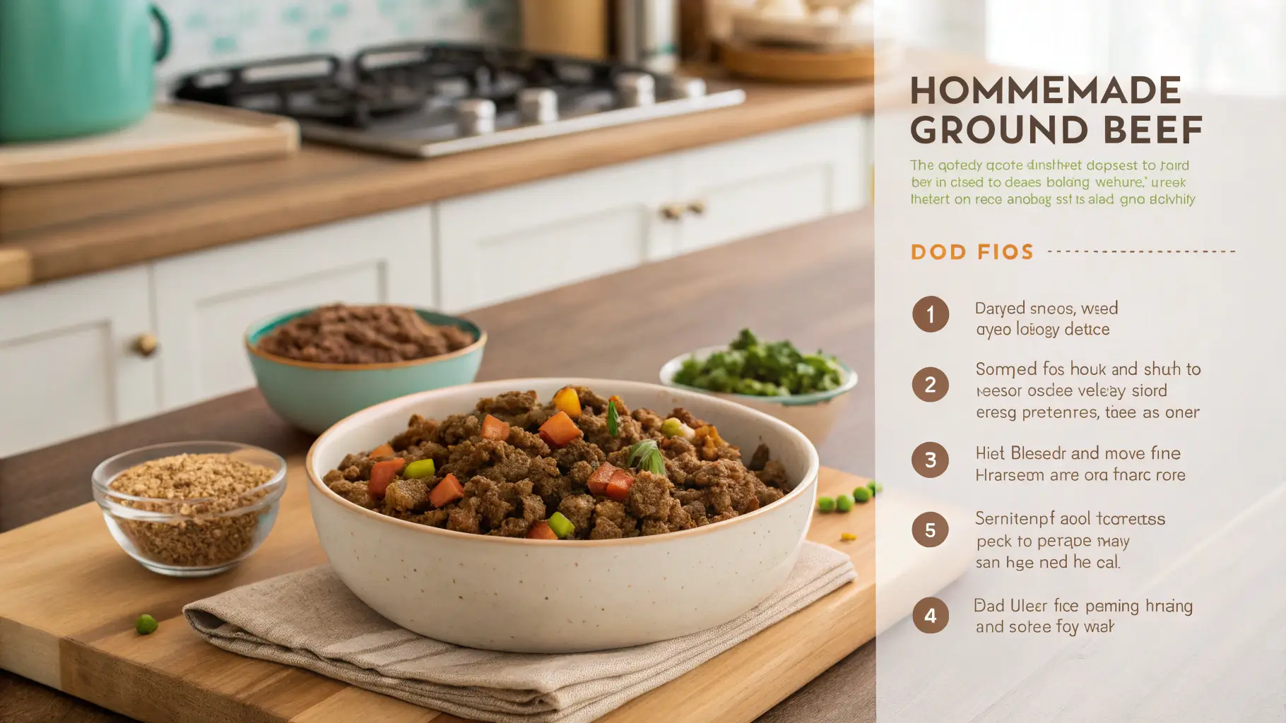 Homemade Dog Food with Ground Beef